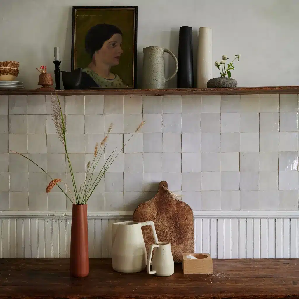 Handmade Ceramic Novah Pitchers on the kitchen counter