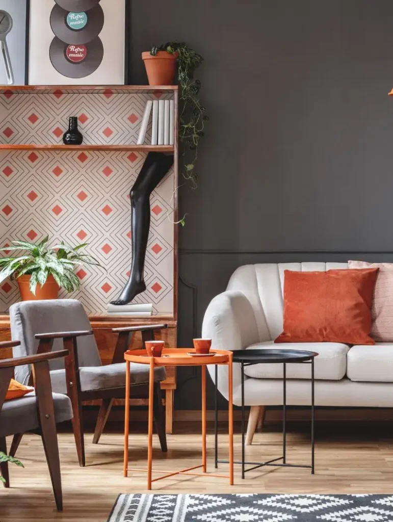 11 Bold Ideas For a boho living room on a budget 7 add Vintage Pieces on a budget