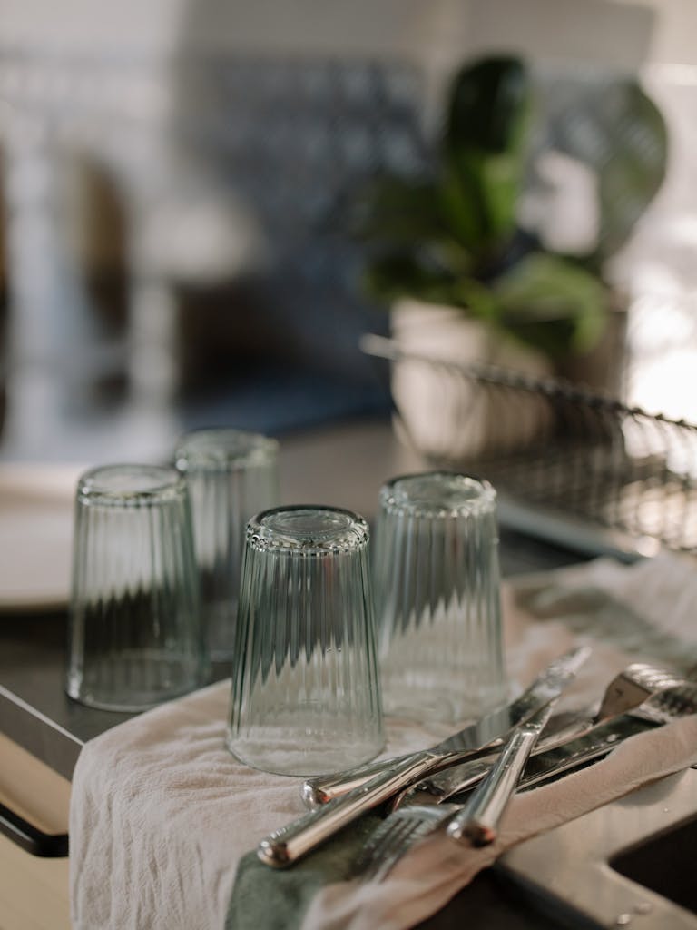 Your safest dishes to use at Home Guide in 2024 5 Clear Glass drinkware on Brown Wooden Table