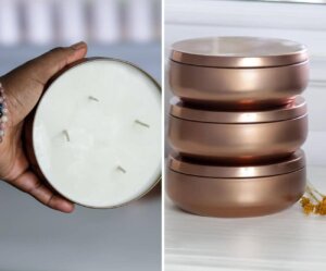 collage of Decorative Soy Candle