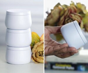 Dried Flowers Tin Candles 5 collage of Dried Flowers Tin Candles