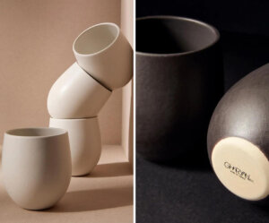 Handle less 15 oz GHARYAN Stoneware Coffee Mugs 7 a collage of the collection the GHARYAN Stoneware mugs