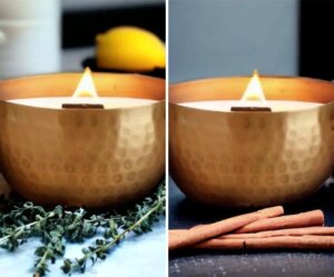 Solid Brass 14oz Pure Soy Candle