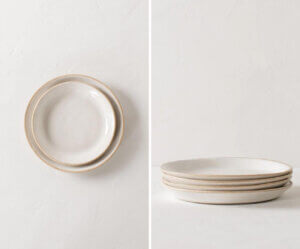 Minimal Plates | Stoneware Plates 6 Two Views of Minimal Stoneware Plates