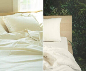 White Cotton Duvet Cover - Organic Cotton - Blaynk 5 collage of organic Cotton duvet